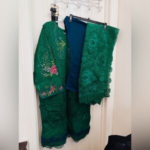 Green Embroidered Traditional Outfit